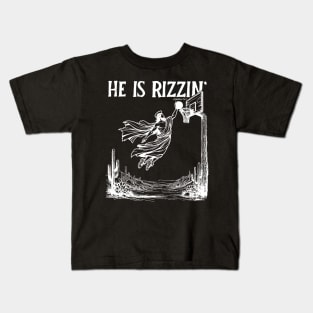 He is Rizzin Funny Easter Jesus Kids T-Shirt